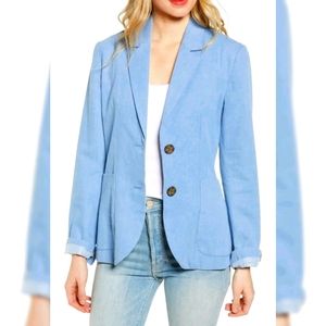 BB Dakota Feel It In The Rain soft denim blazer